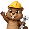 HowMuchTrades mascot, a cartoon beaver in a hard hat holding a wrench